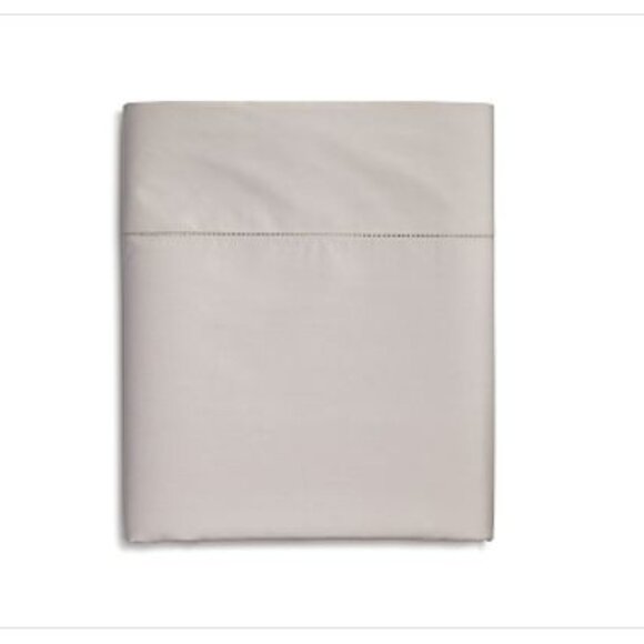 Hudson Park Collection Egyptian Percale Flat Sheet, Queen, Silver - Picture 1 of 2